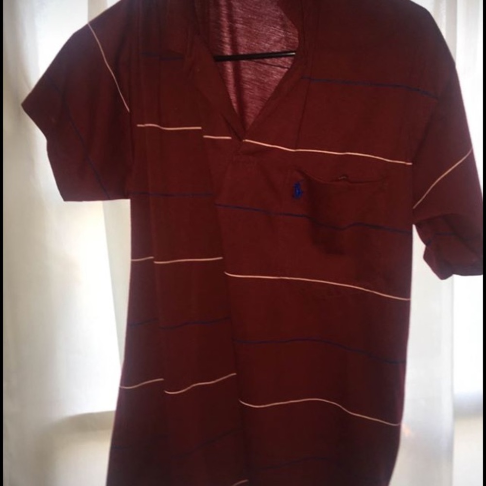 Red Striped Ralph Lauren Polo